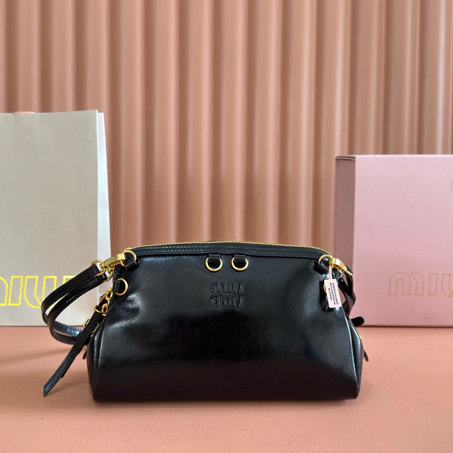 Miu Miu Cognac Caprice Leather Clutch B6012203 - Image 8