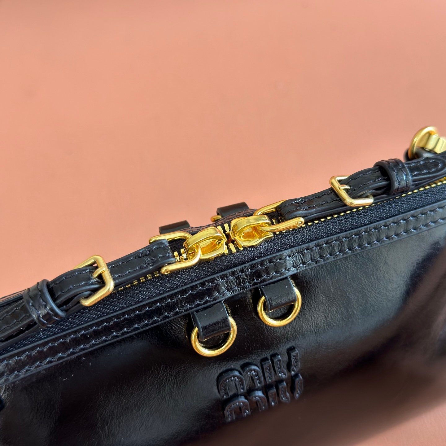 Miu Miu Cognac Caprice Leather Clutch B6012203 - Image 9