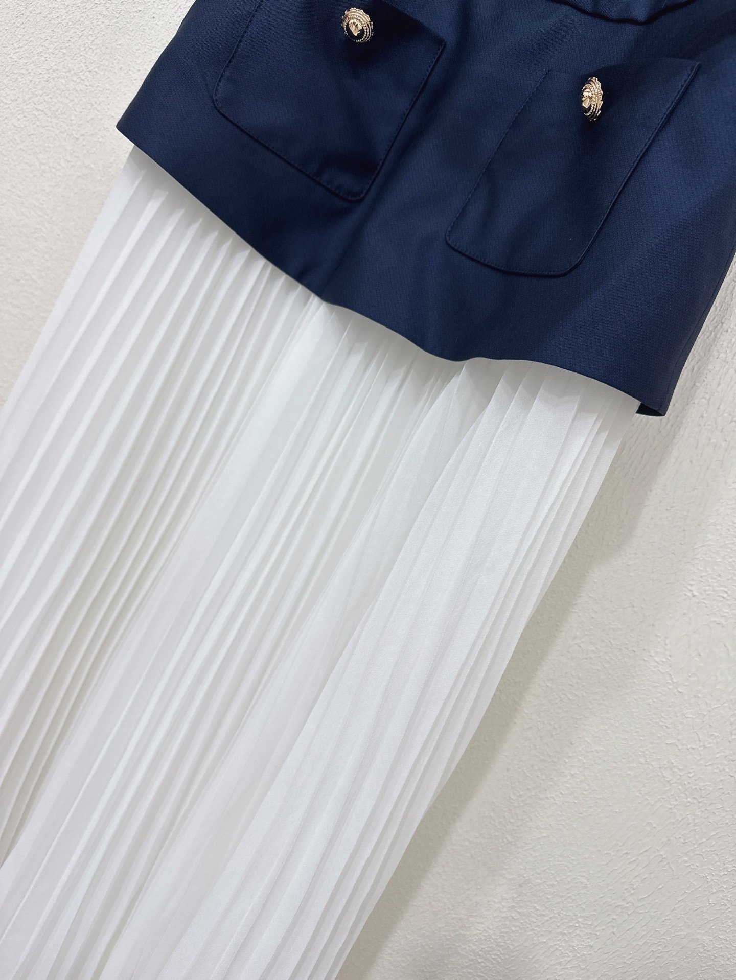 Self-portrait - Two-piece Sleeveless Pleated Silk A-line Dress W6012206 - Image 4