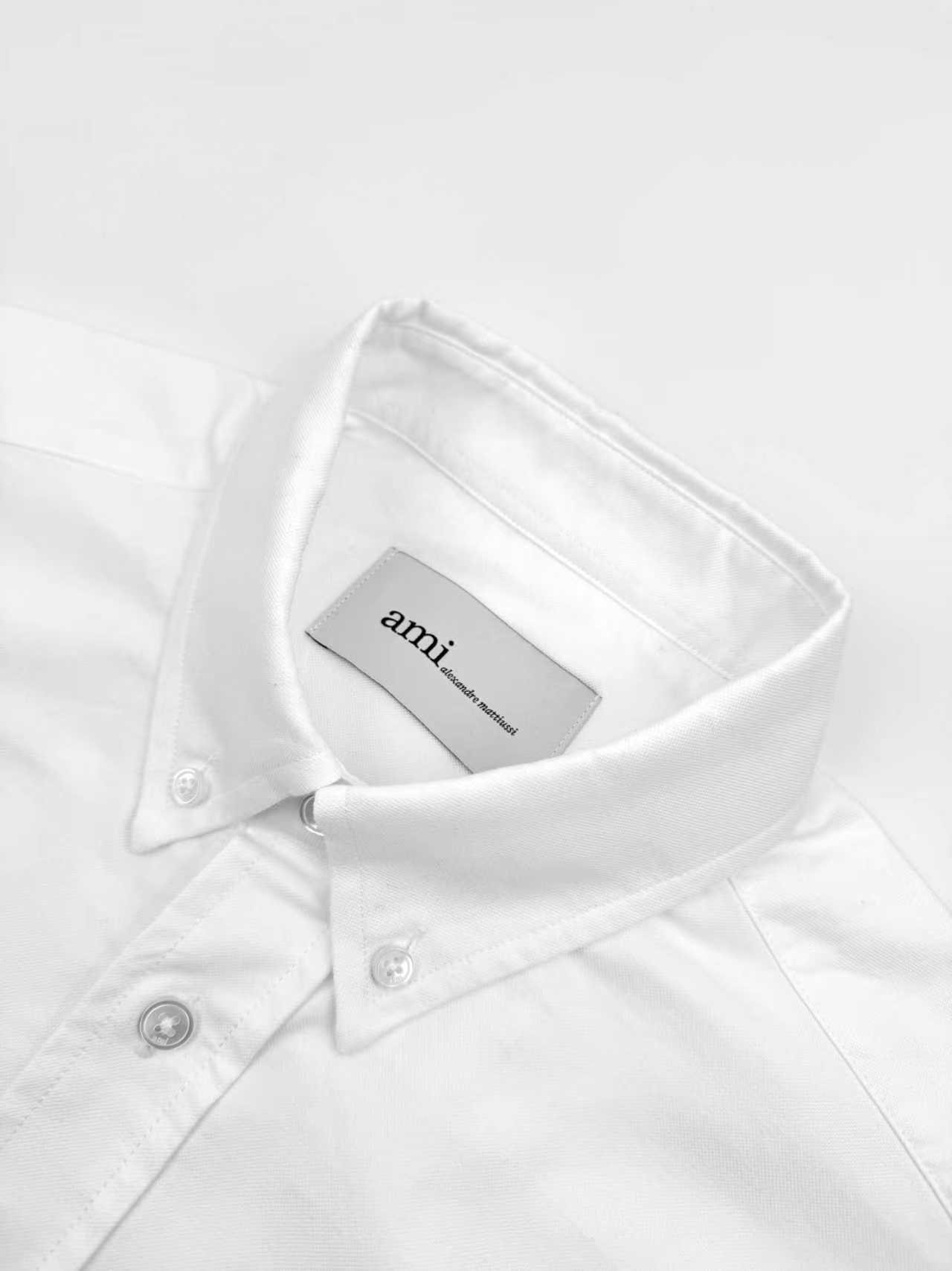 Ami Paris Ami de Coeur boxy cotton shirt M6012804 - Image 4