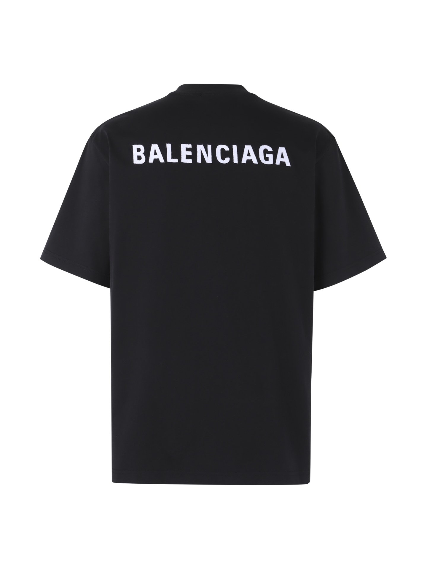 BALENCIAGA letter-stitched round-neck pullover medium-sized version T-shirt M601208 - Image 3