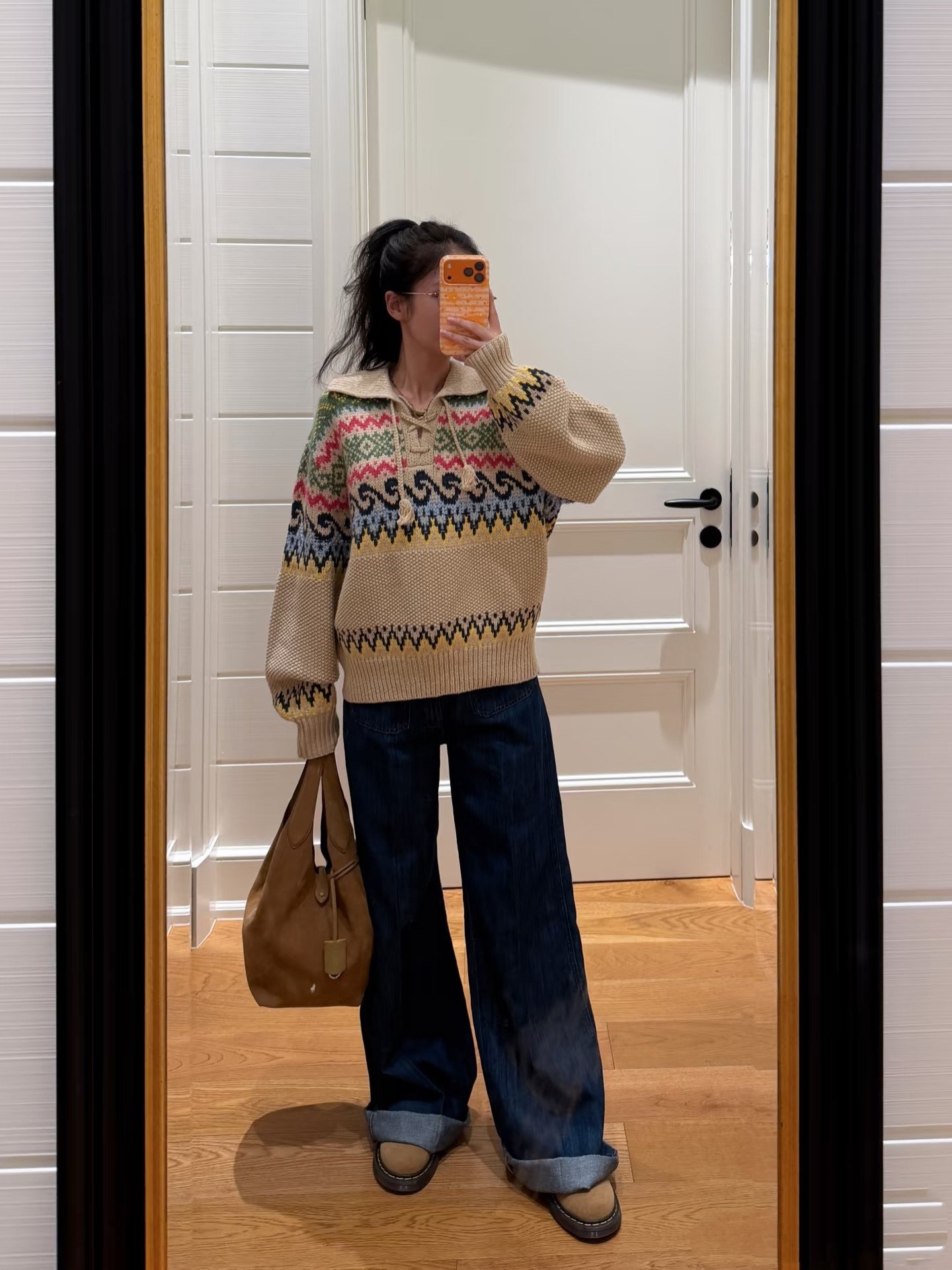 Ralph Lauren Fair Isle Lace-Up Sweater W6012901 - Image 10