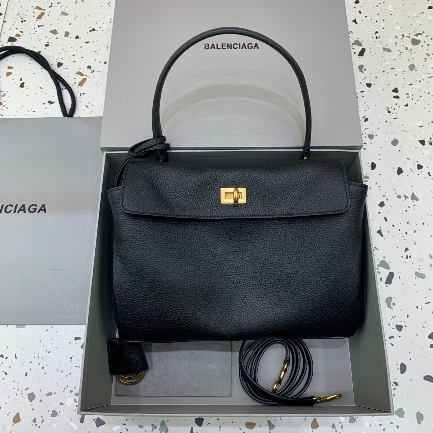 Balenciaga Lychee Pattern Handbag B6012905 - Image 2