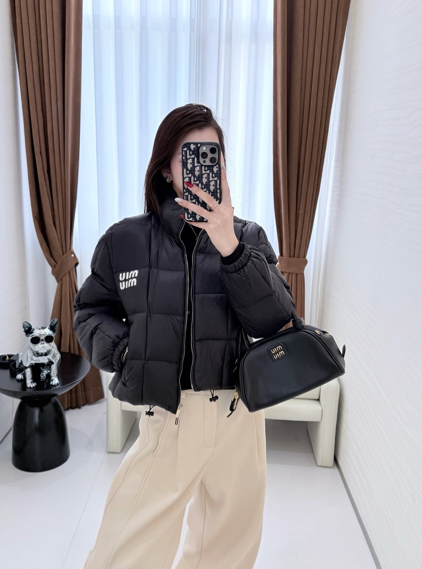 Miu Miu cropped down jacket W6013002 - Image 10