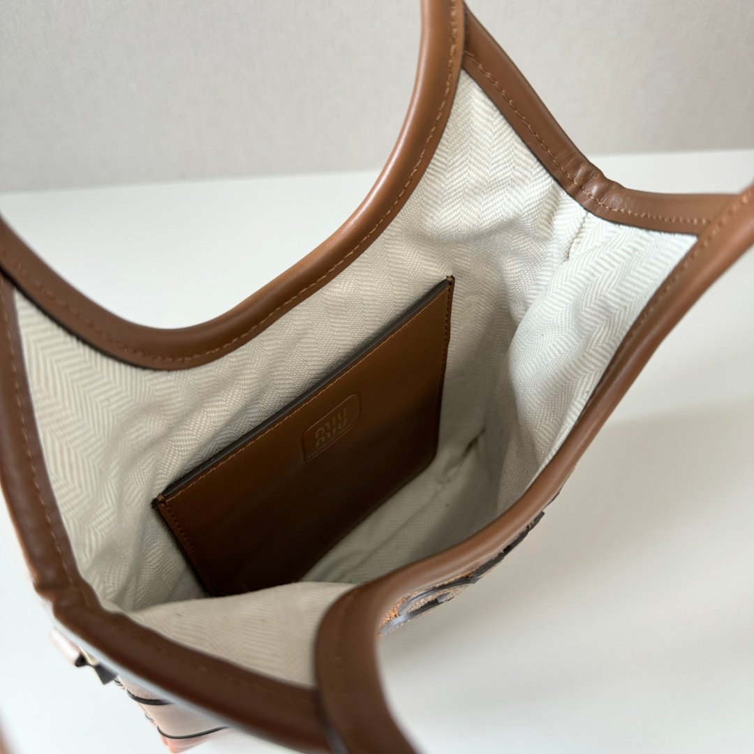 Miu Miu Cognac Ivy Leather Patchwork Bag B6013003 - Image 6