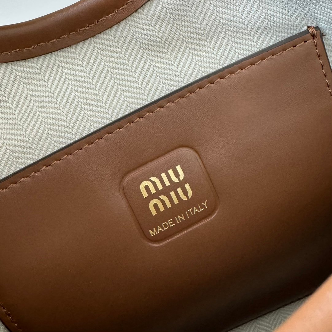 Miu Miu Cognac Ivy Leather Patchwork Bag B6013003 - Image 7