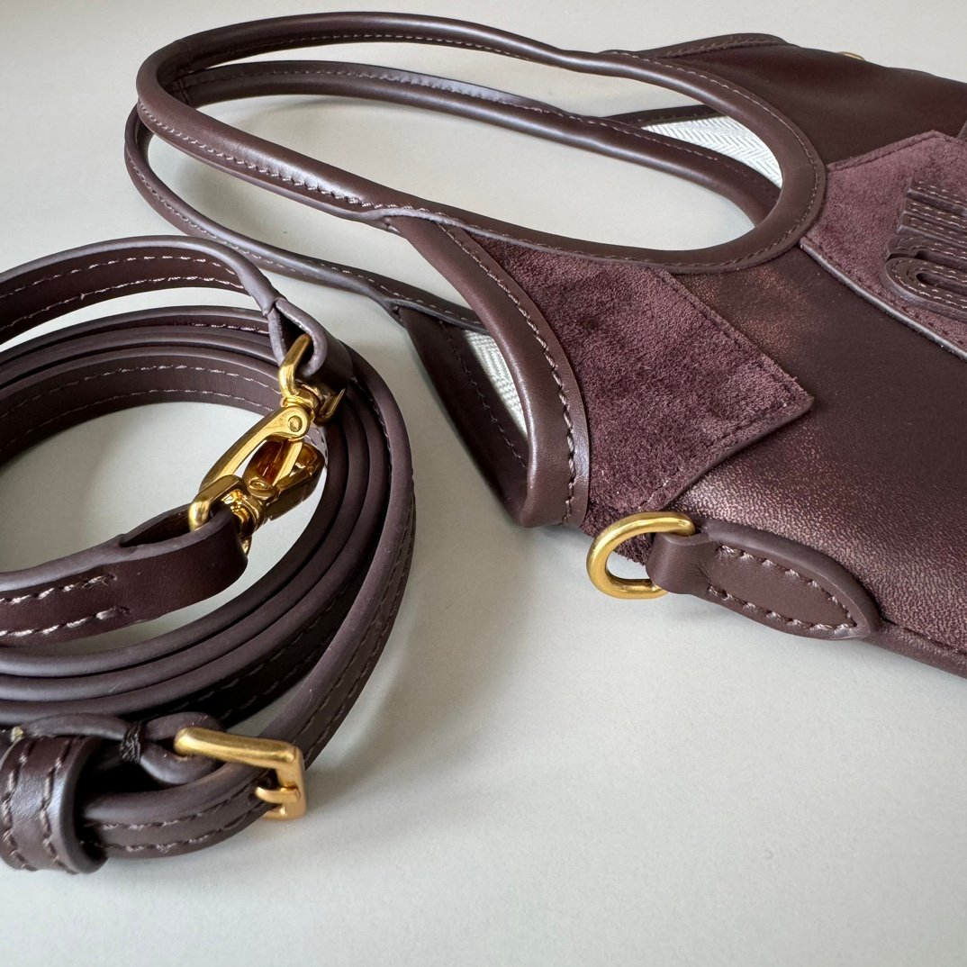 Miu Miu Cognac Ivy Leather Patchwork Bag B6013003 - Image 12