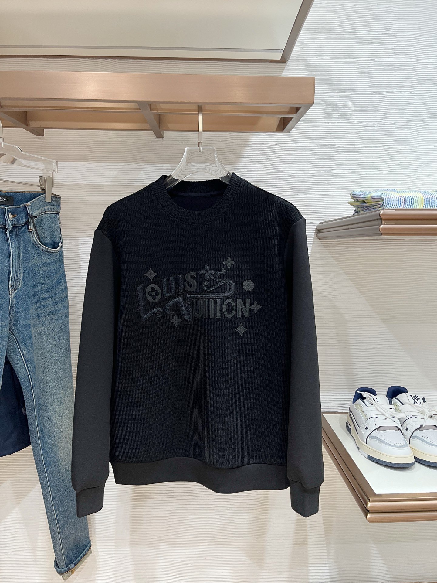 LV wool blend pullover knitted sweater M6013006 - Image 2