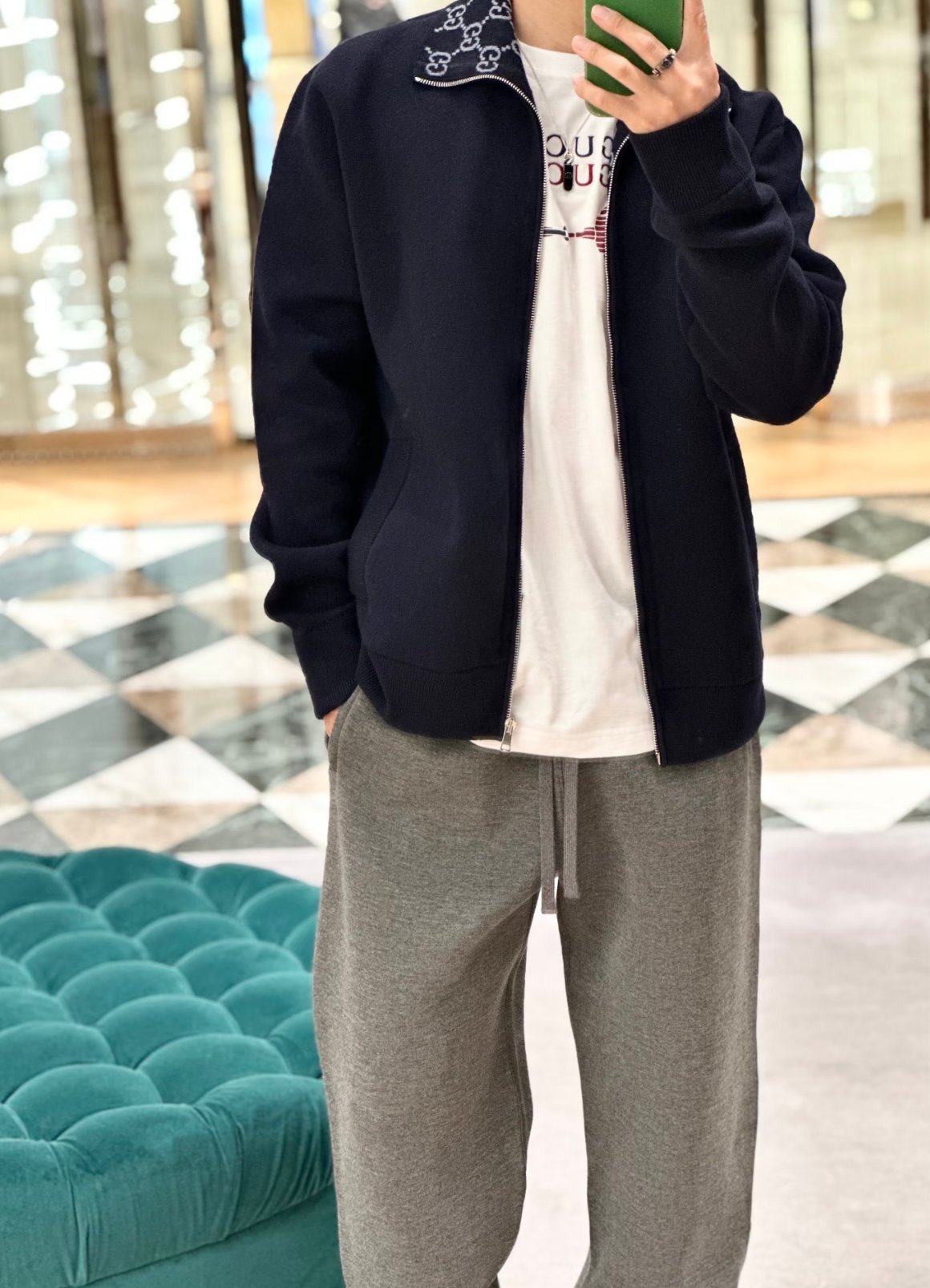 Gucci Knit double wool zip jacket M6013101 - Image 10