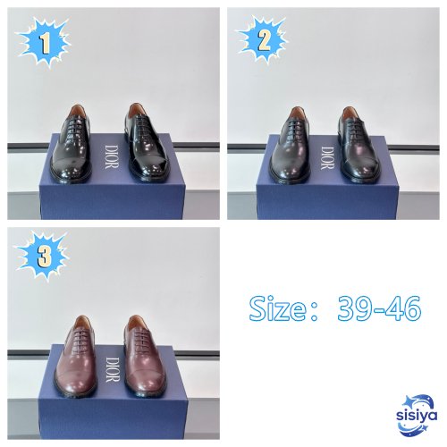 Dior men's formal leather shoes, made of cowhide M6012601