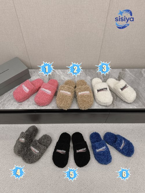 Balenciaga embroidered twill brushed cotton slipper B6020901