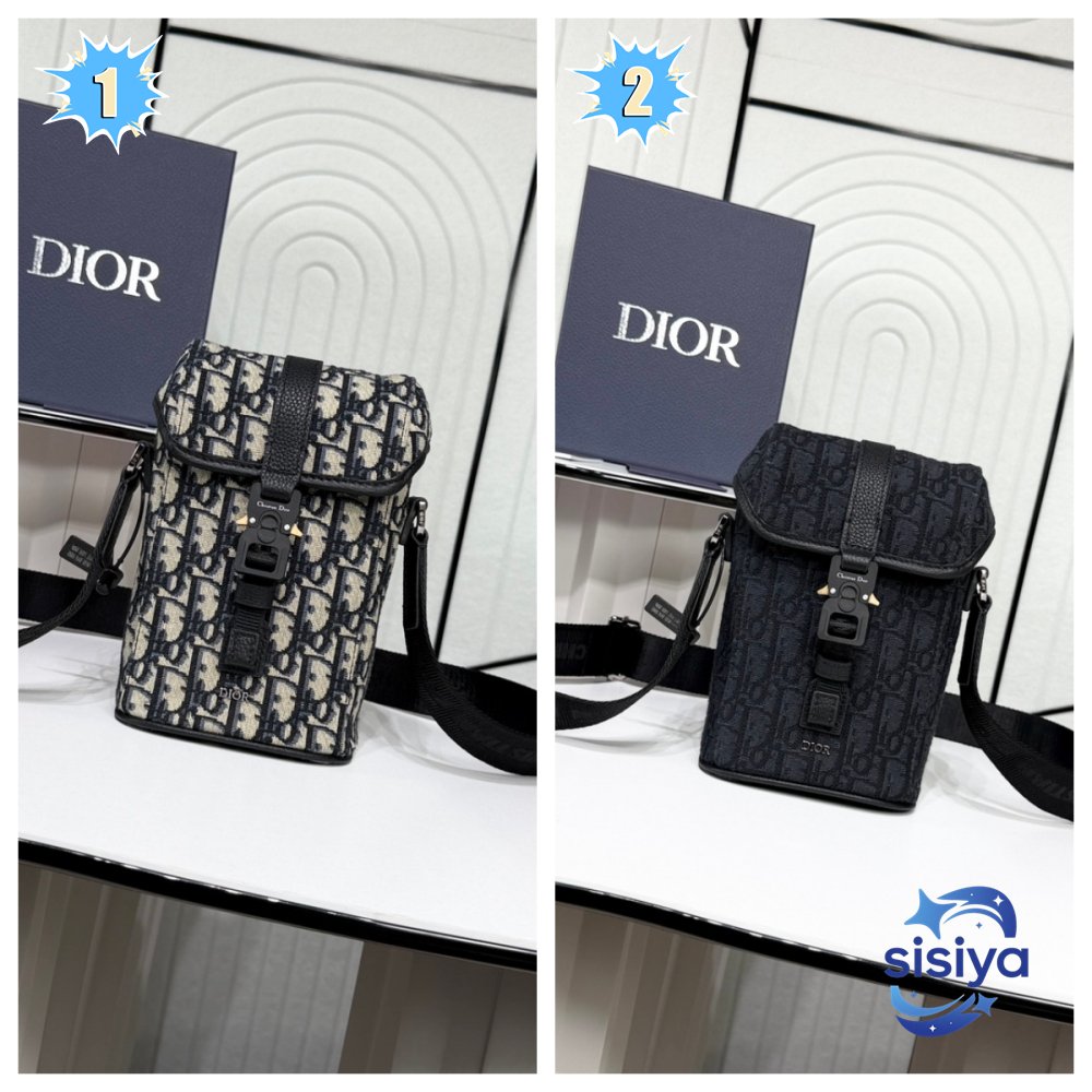 DIOR Tall Vertical Flip-Top Messenger Bag B6021601