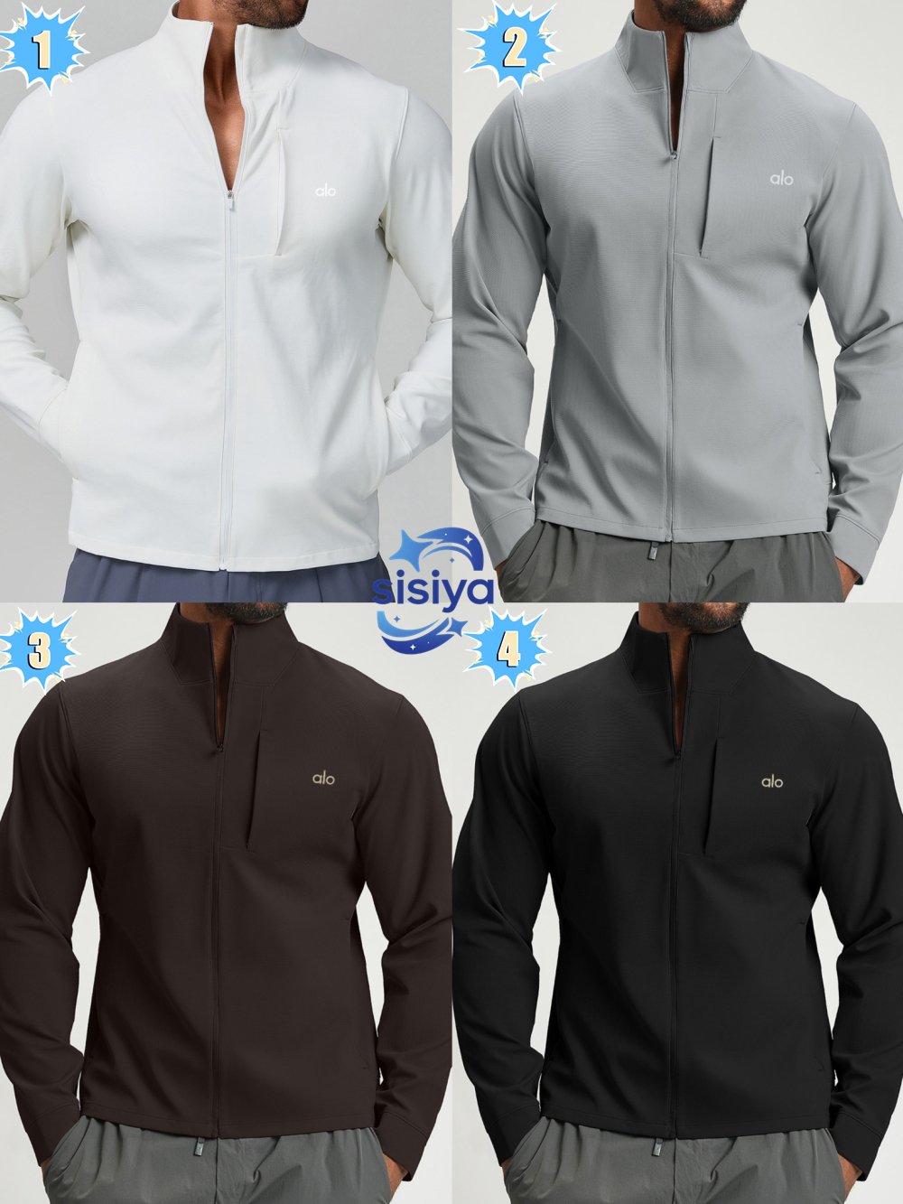 Alo stand-up collar sporty casual jacket coat M6021803