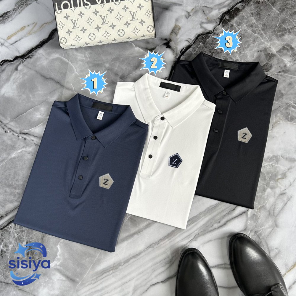 Zegna Invisible Pressure Bonded Silk Lightweight Casual Business Short-Sleeved Polo Shirt M6021904