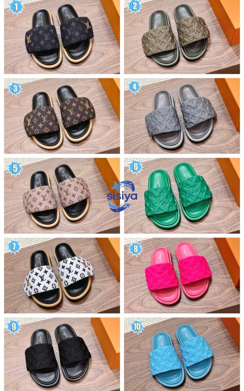 LV Velcro Embroidered Slippers B6020602