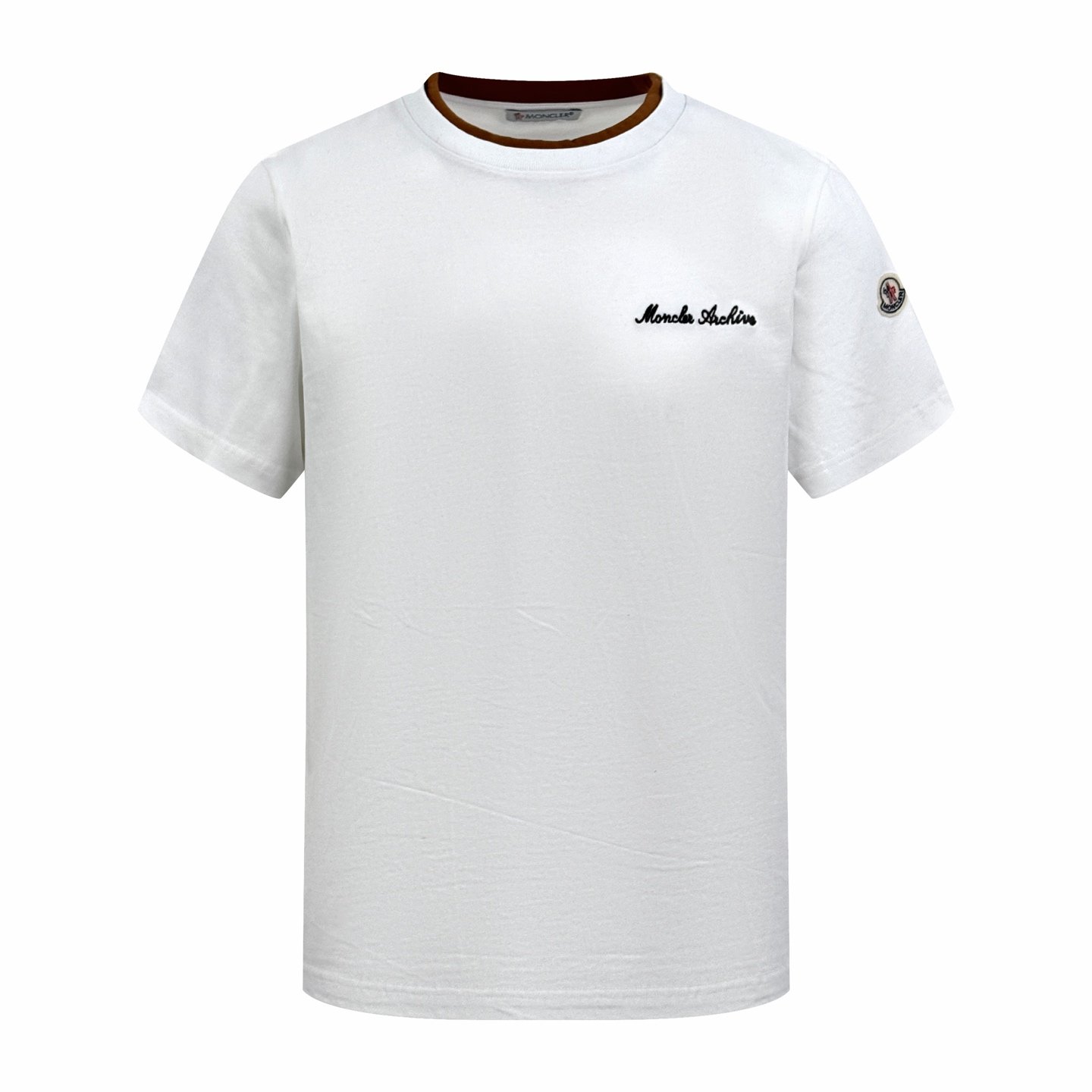 Moncler embroidered logo fake two-piece short-sleeved shirt M6020301