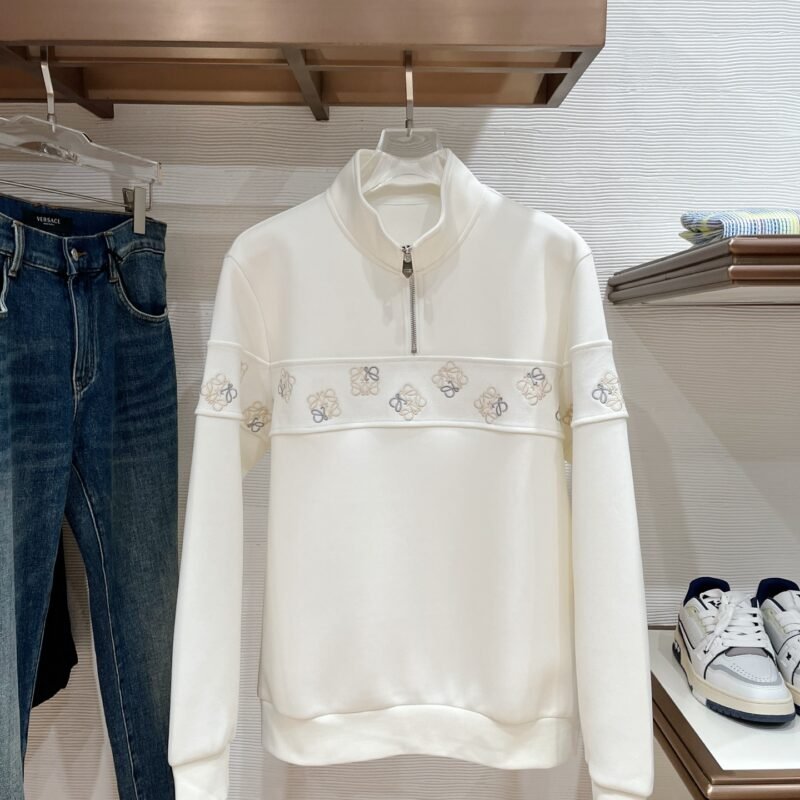 Loewe wool blend pullover knit hoodie M6020601