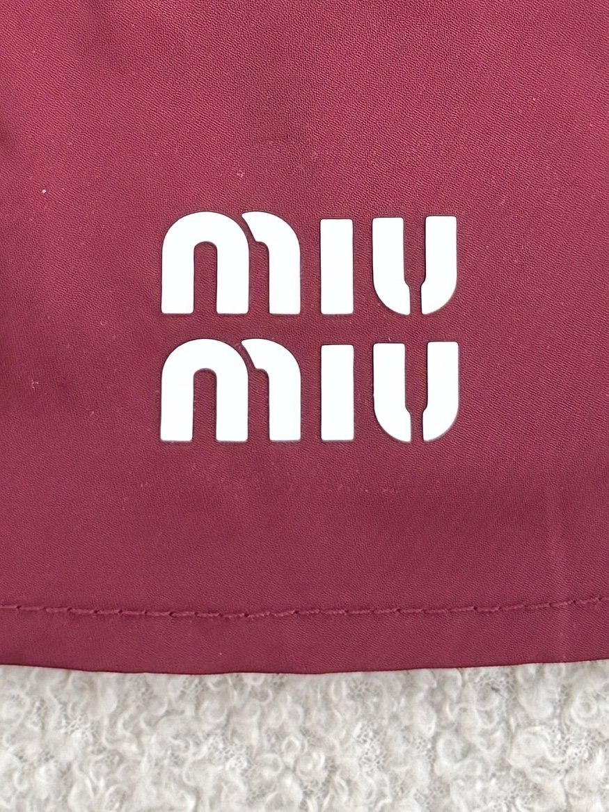 MIUMIU strapless patchwork puff-sleeved dress W6020901 - Image 4