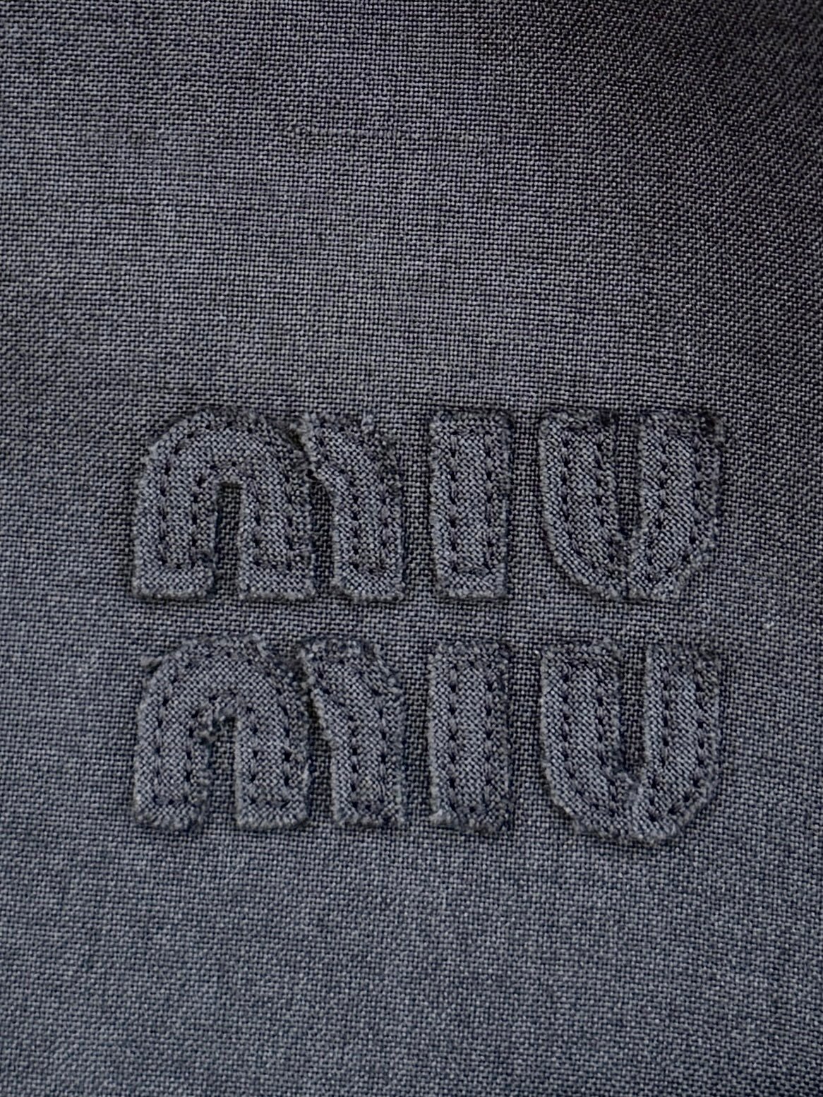 MIUMIU V-neck knitted patchwork blazer W6020902 - Image 4