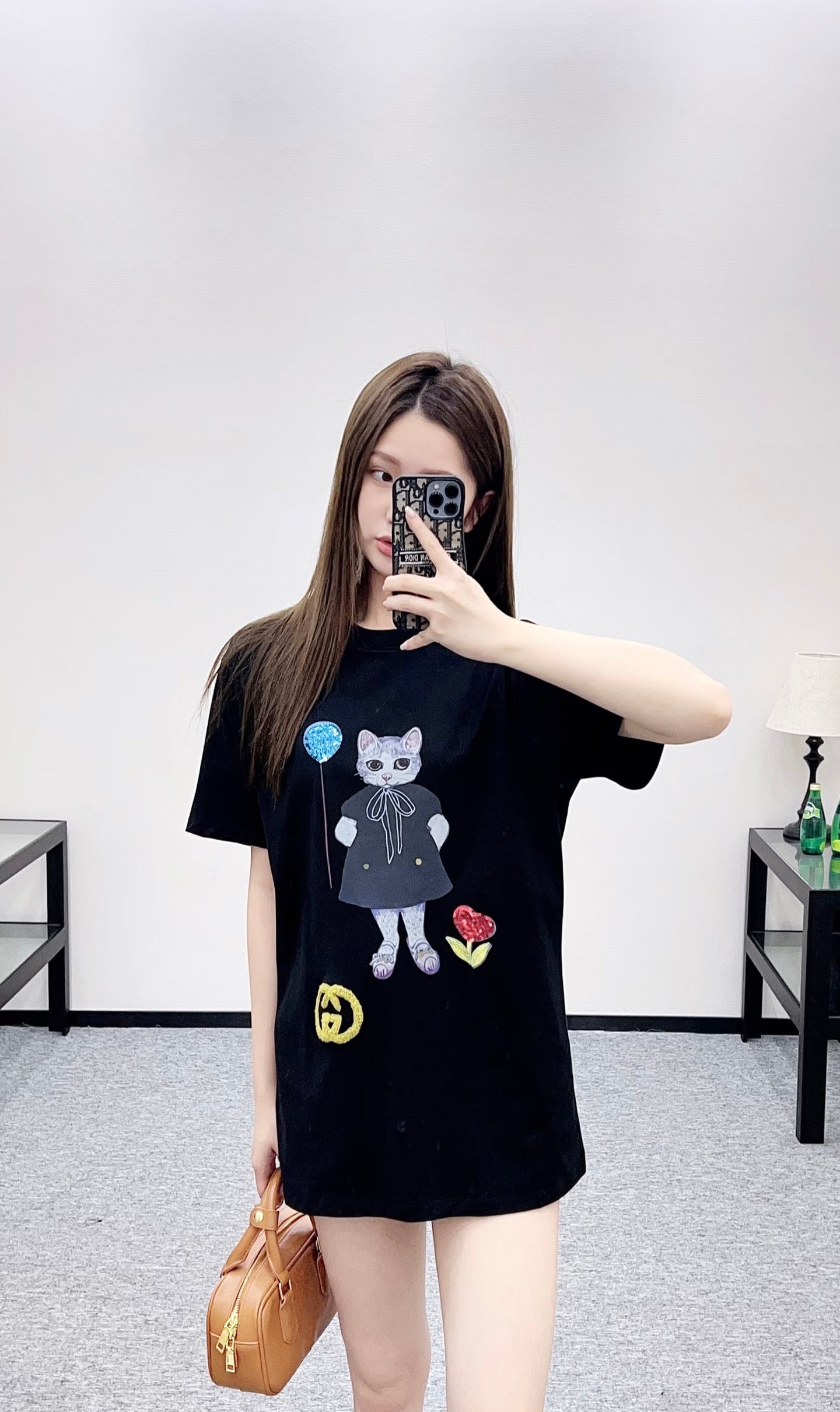 Gucci cat-patterned women's cotton T-shirt W6021208 - Image 5