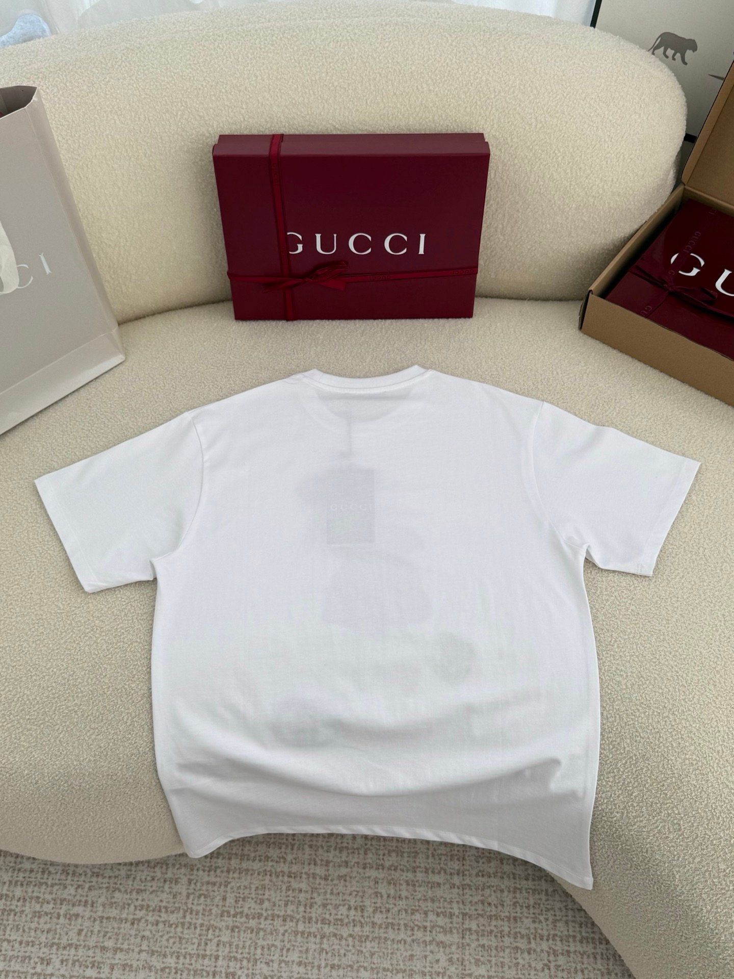 Gucci cat-patterned women's cotton T-shirt W6021208 - Image 4