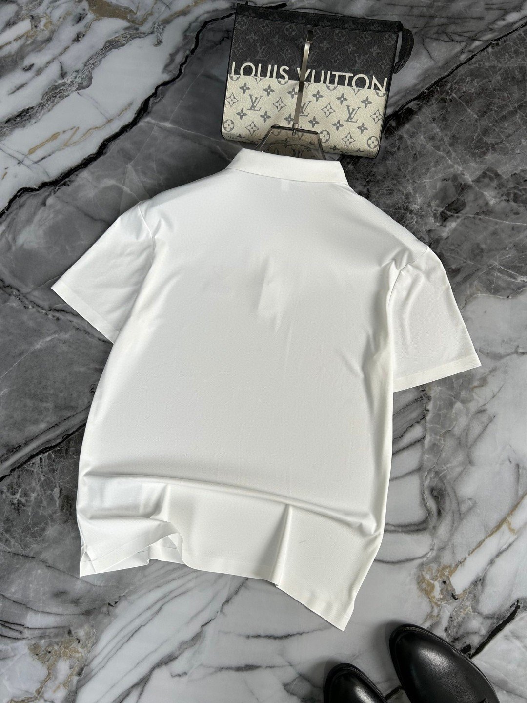 GUCCI Invisible Pressure-Pressed Silk Mesh Casual Business Short-Sleeved Polo Shirt M6021901 - Image 3