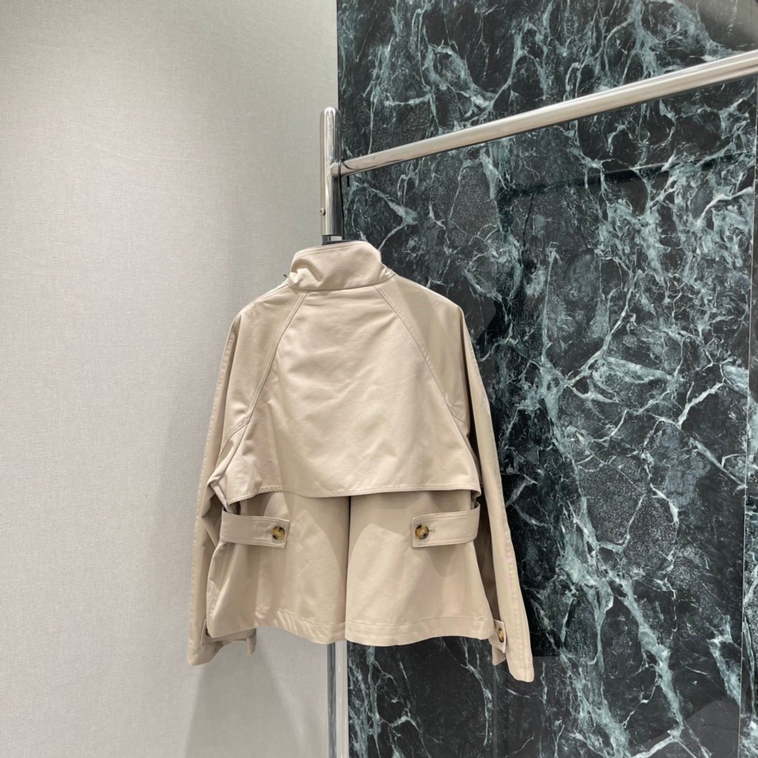 Loewe cotton and silk short parka coat W6022408 - Image 3