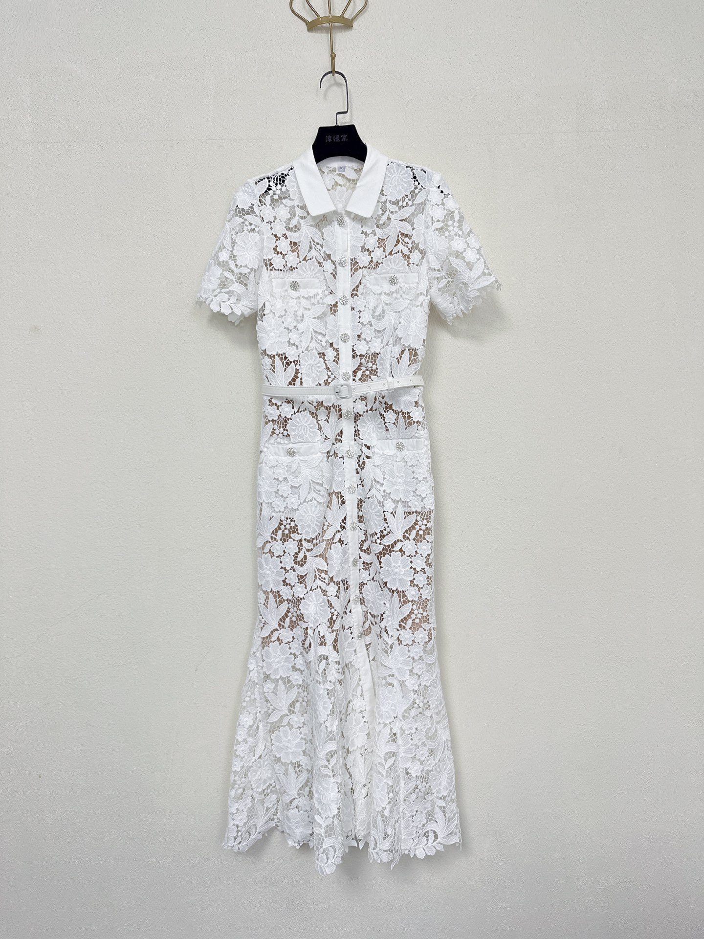 Self-Portrait Heavy-duty Water-Soluble Lace Corsetted Fish-Tail Dress W6022503