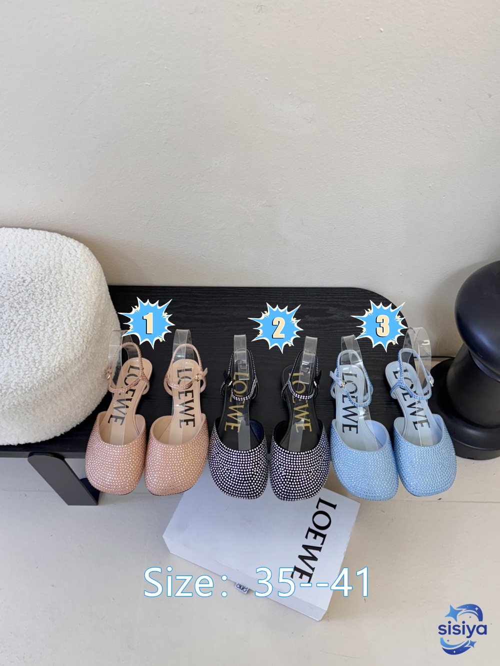 Loewe Embellished Ballet Flats B6022506