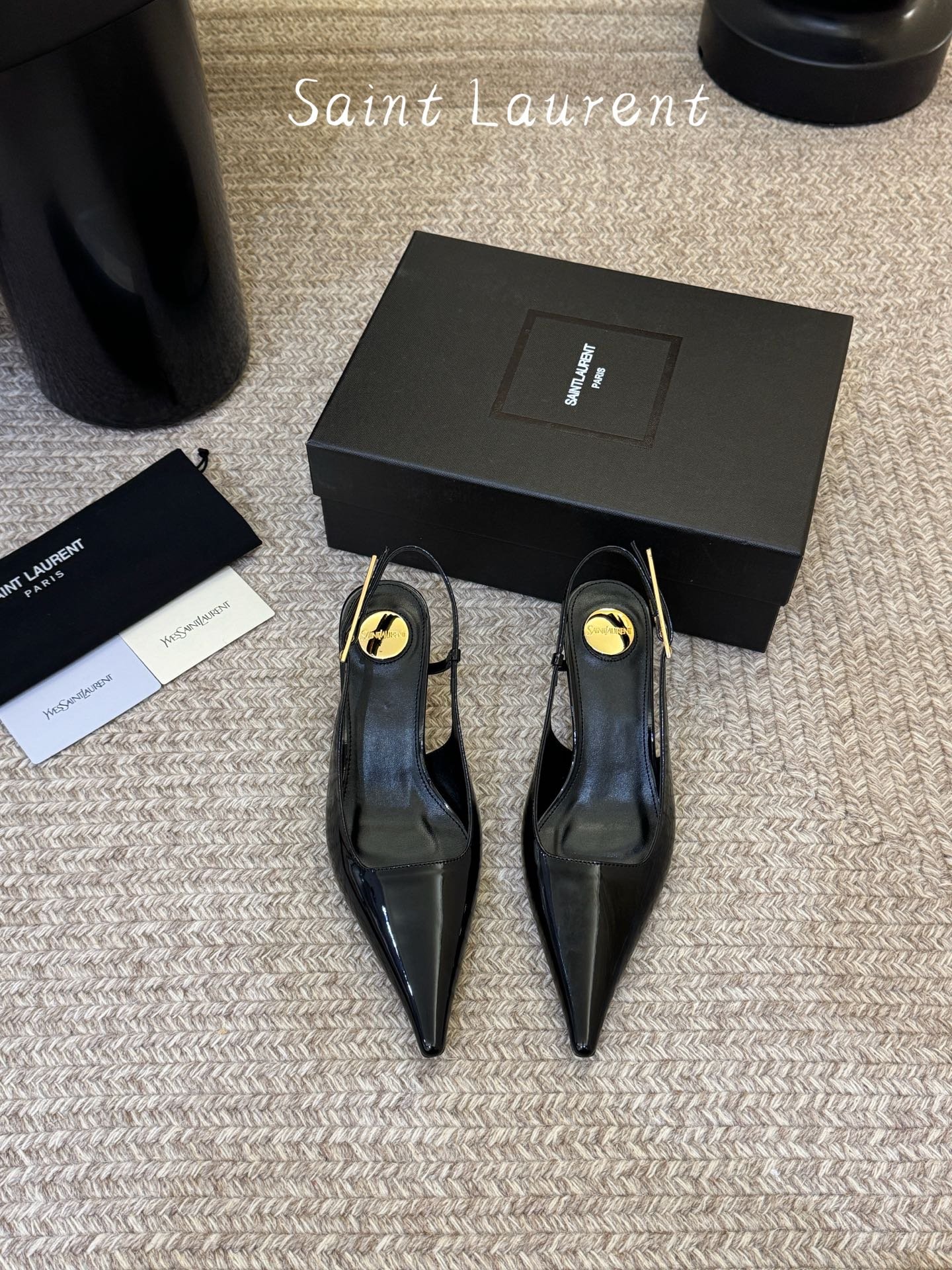 Saint Laurent Lee Slingback Buckle Pumps B6022507 - Image 2