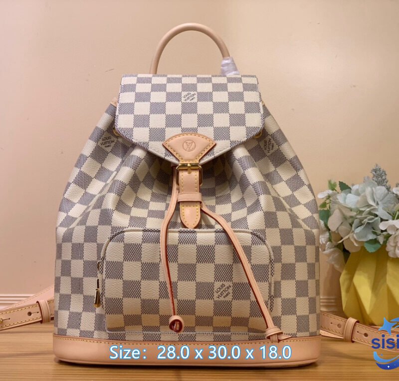 LV Dynamic Chip White Space Montsouris Small Double-Shoulder BagB6032802