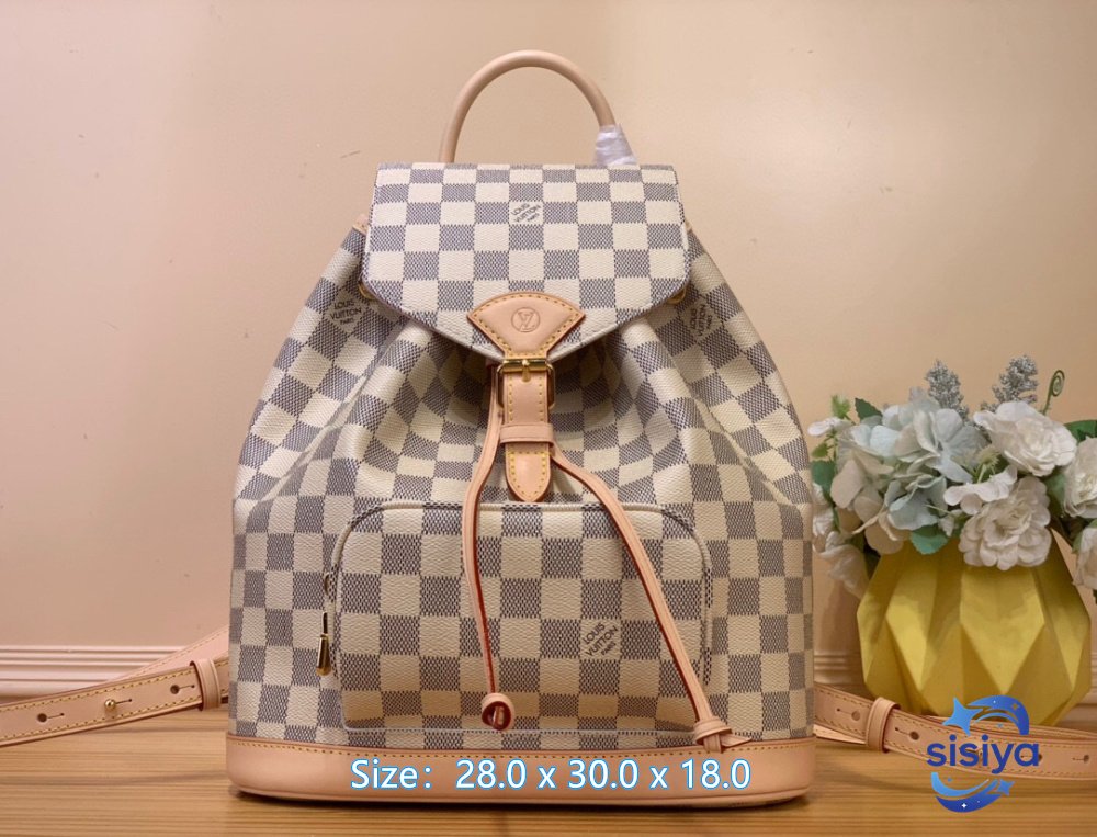 LV Dynamic Chip White Space Montsouris Small Double-Shoulder BagB6032802