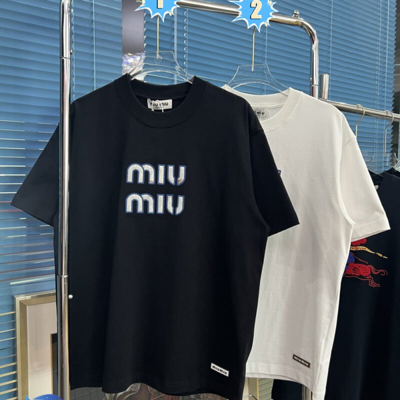 MIUMIU floral embroidery T-shirt M6022802