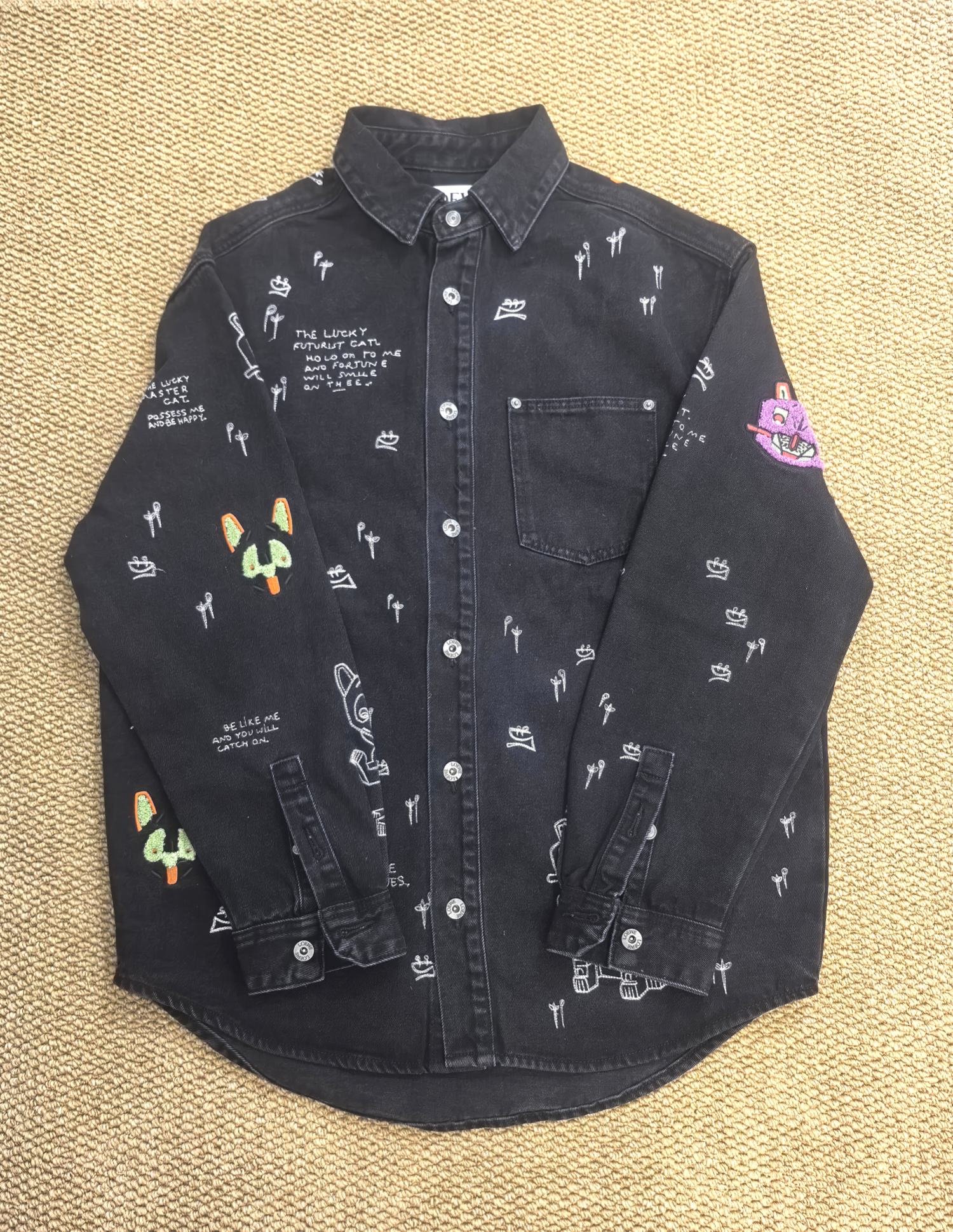 Loewe X Louis Wain Embroidered Denim Overshirt M6030304