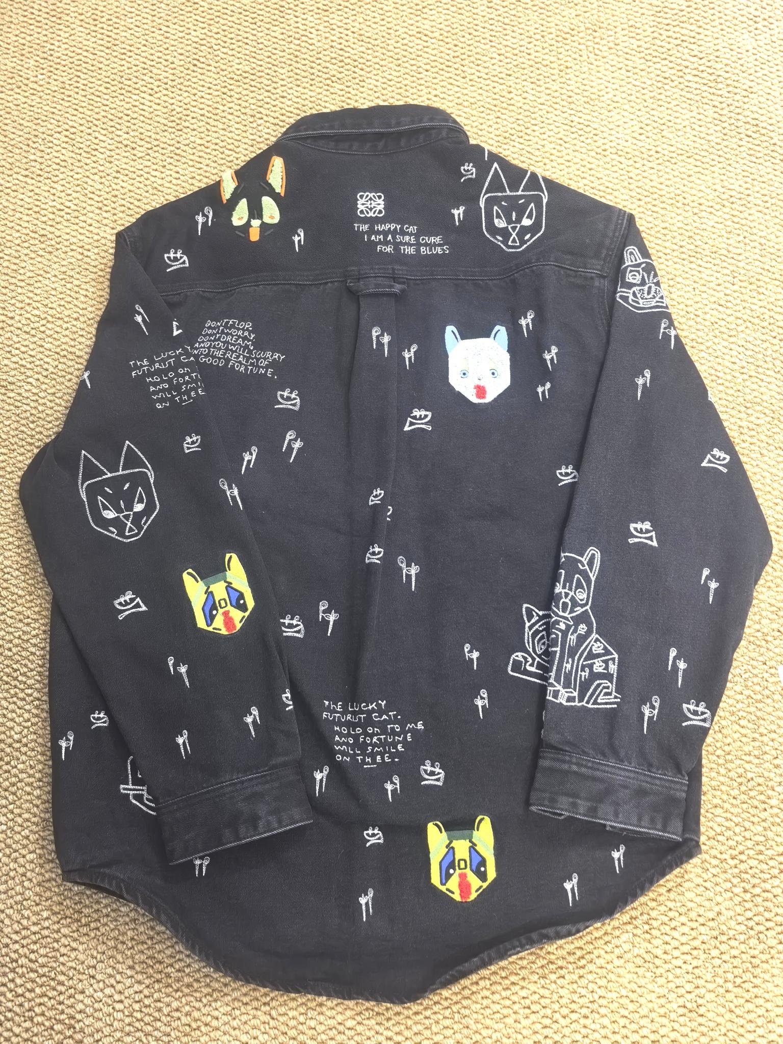 Loewe X Louis Wain Embroidered Denim Overshirt M6030304 - Image 3