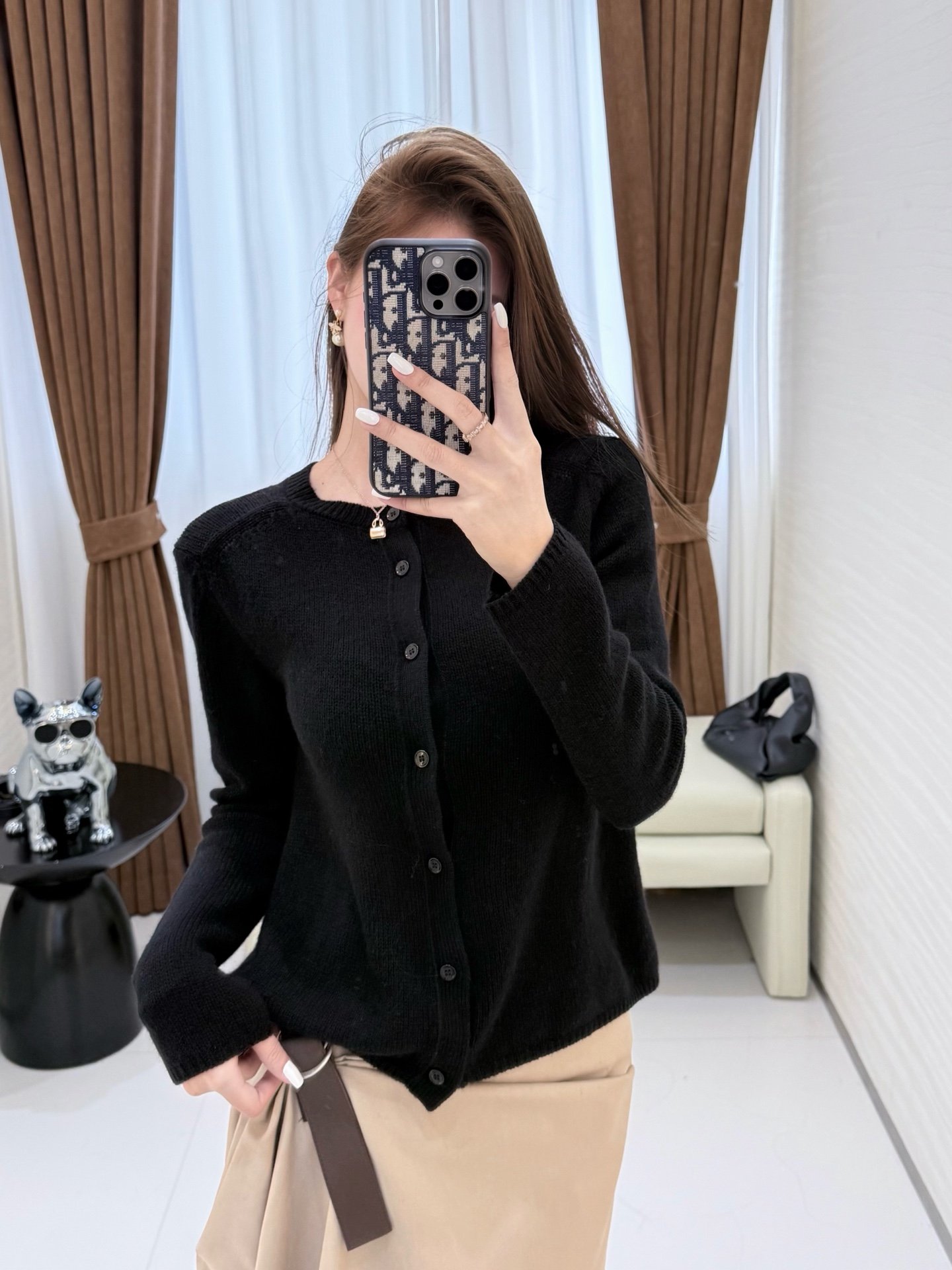 Loewe Sweater in cashmere Beige W6030401 - Image 7