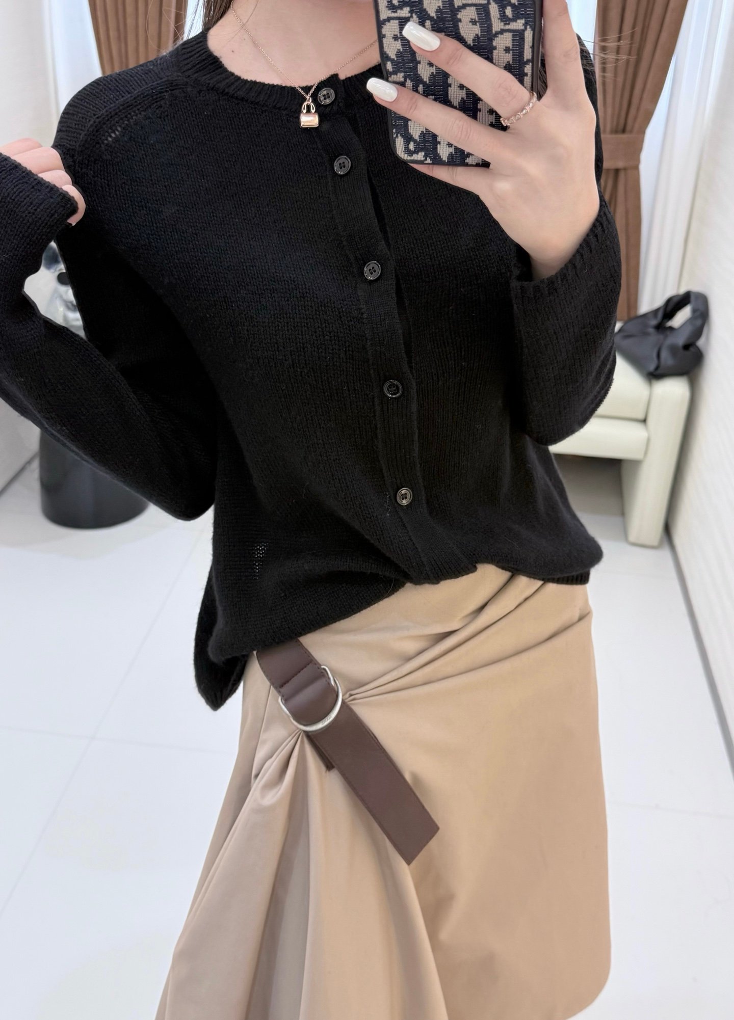 Loewe Belted skirt in cotton W6030403 - Image 5