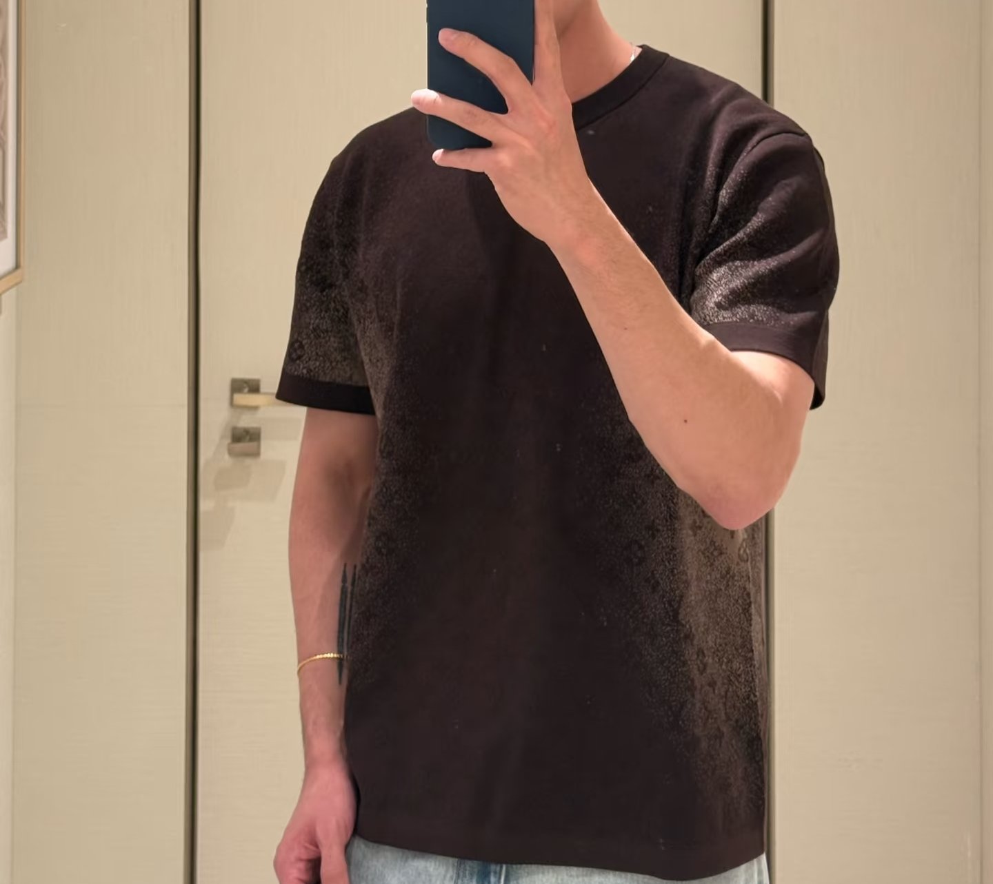 Louis Vuitton × Virgil Abloh Chain Jacquard rib collar T-shirt M6030402 - Image 5