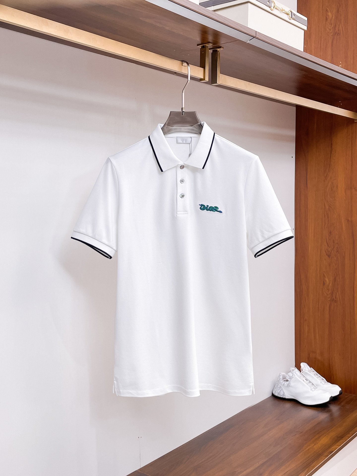 Dior Polo Shirt Ivory Cotton Jersey M6030403 - Image 2