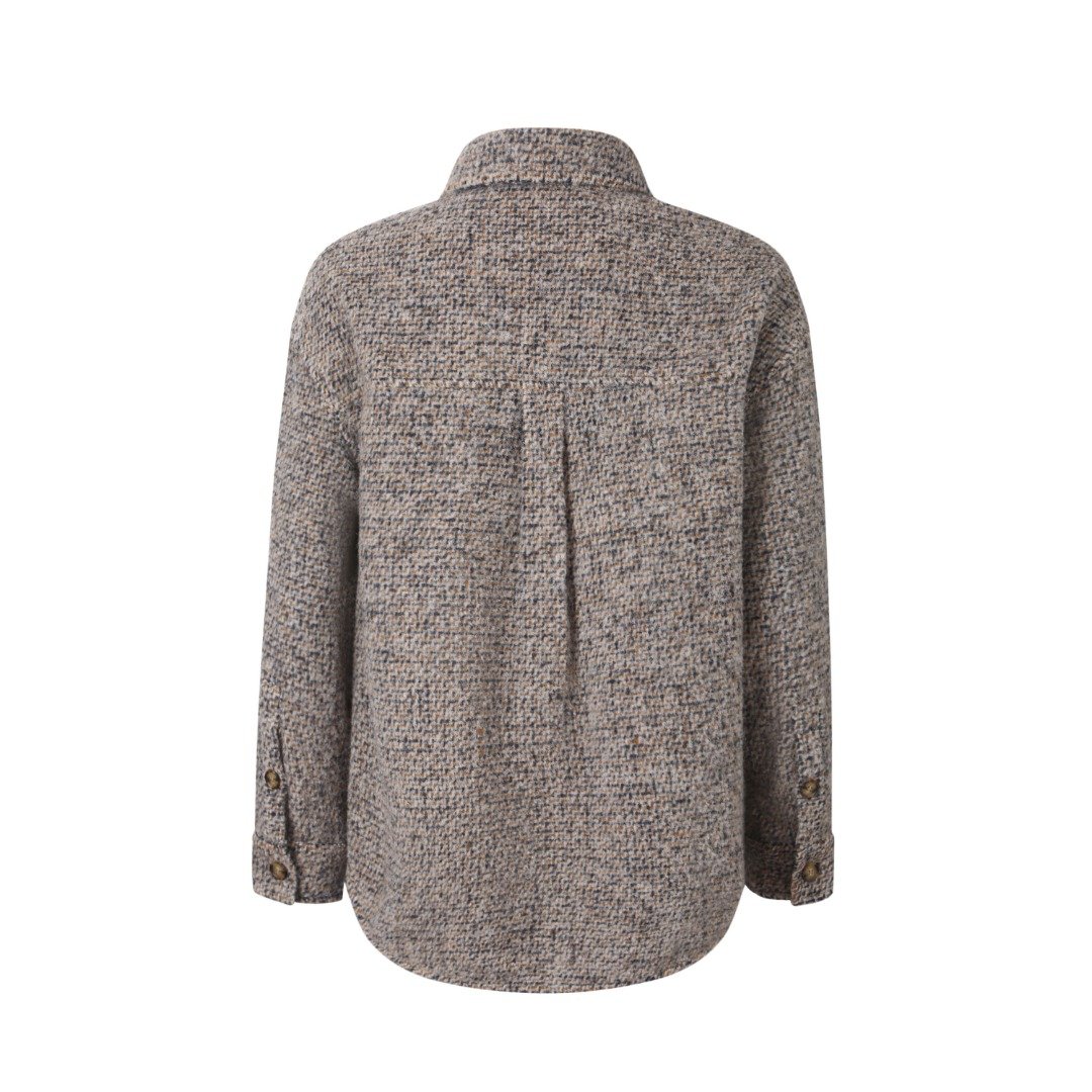 Loewe Overshirt in wool and llama blend Beige M6030602 - Image 3