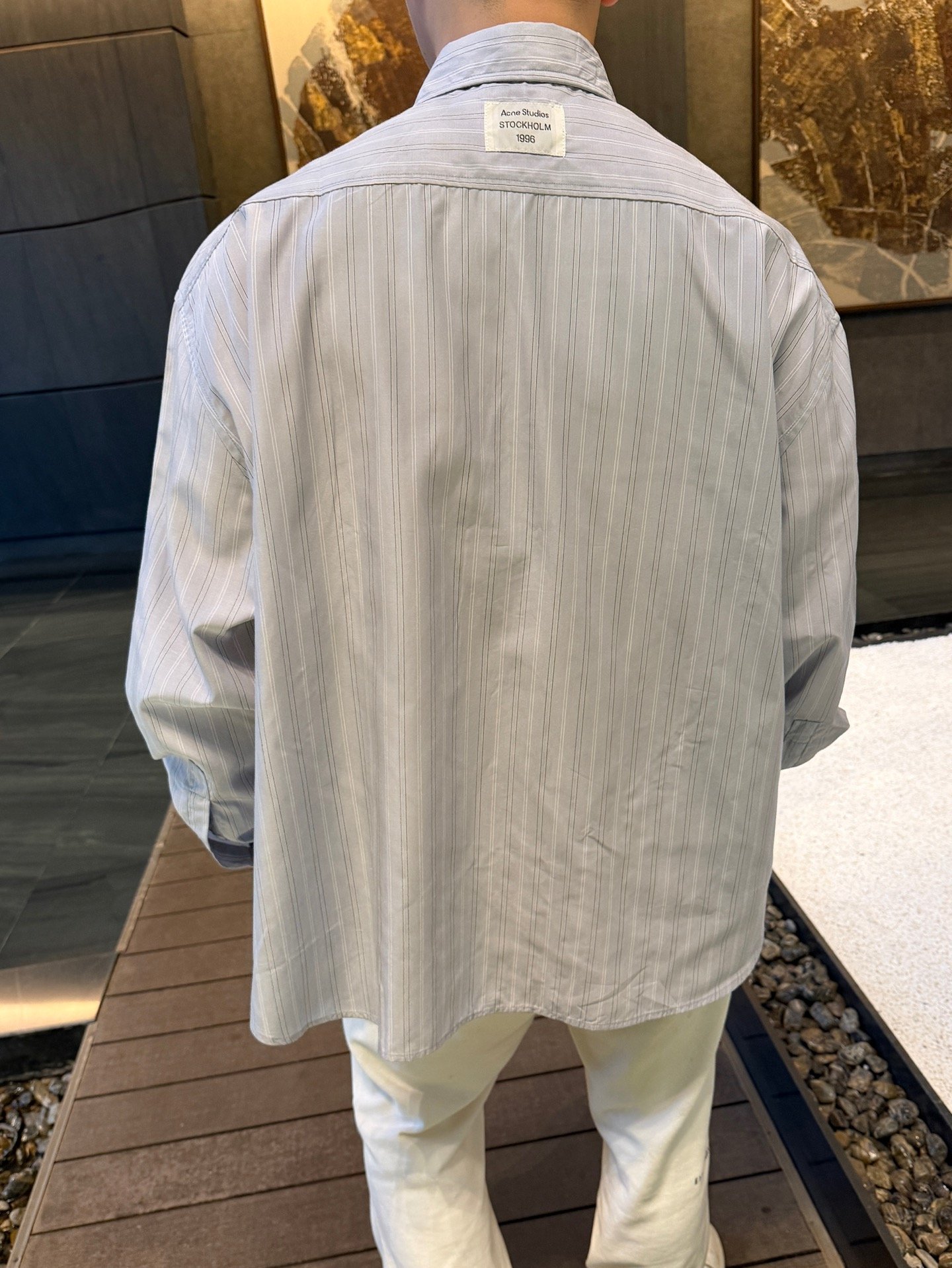 Acne Studios striped long-sleeved casual shirt M6030903 - Image 7