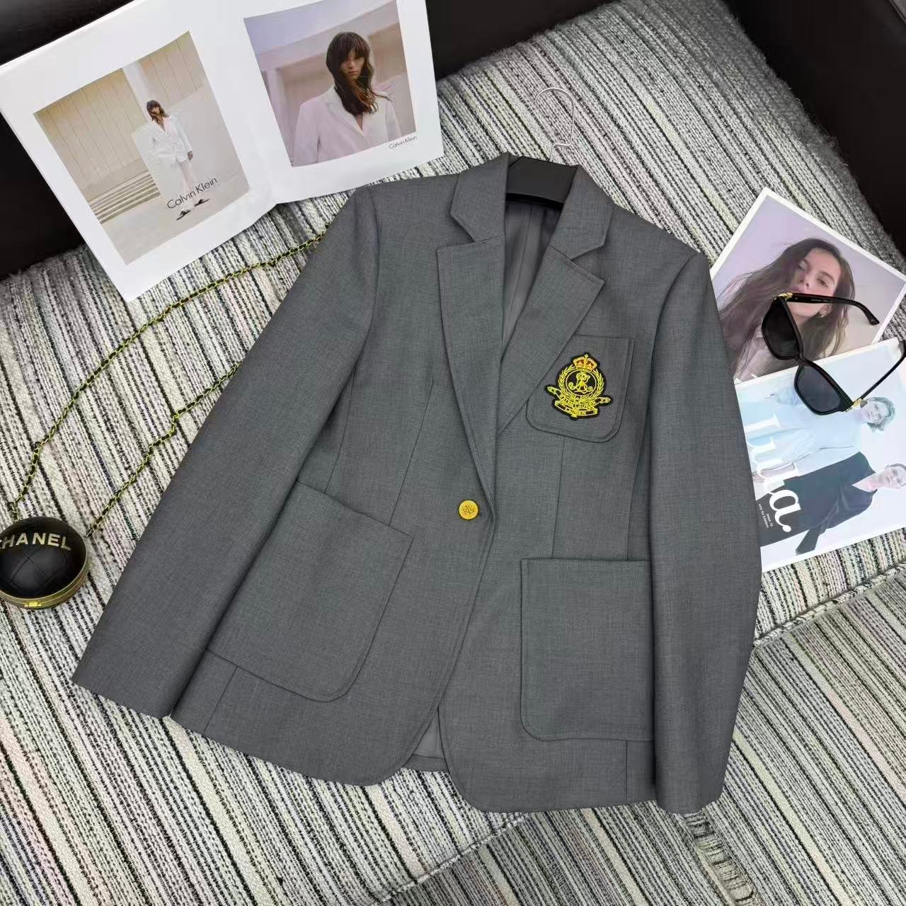 Ralph Lauren Embroidered Collar Suit Jacket W6031301 - Image 2