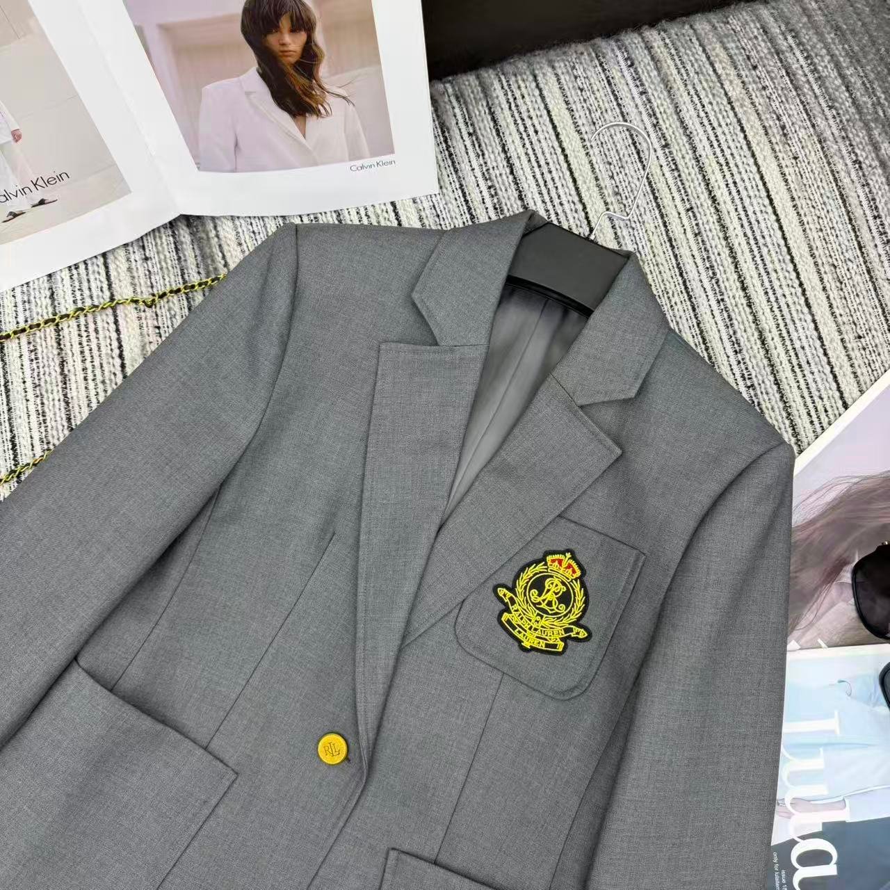 Ralph Lauren Embroidered Collar Suit Jacket W6031301 - Image 3