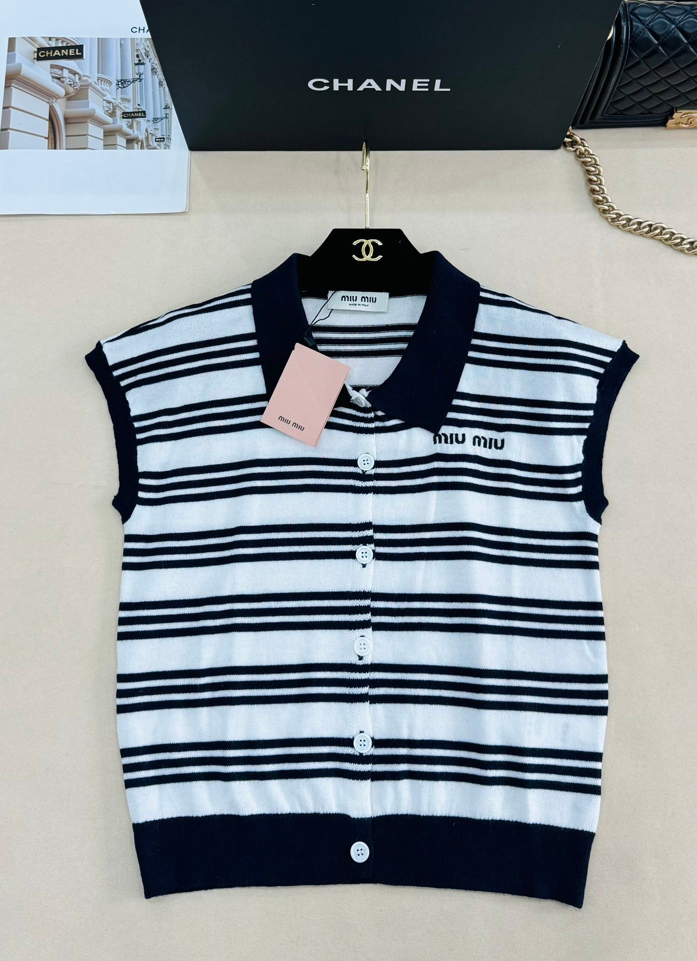 Miu Miu 2026 Striped Jacket W6031602 - Image 2