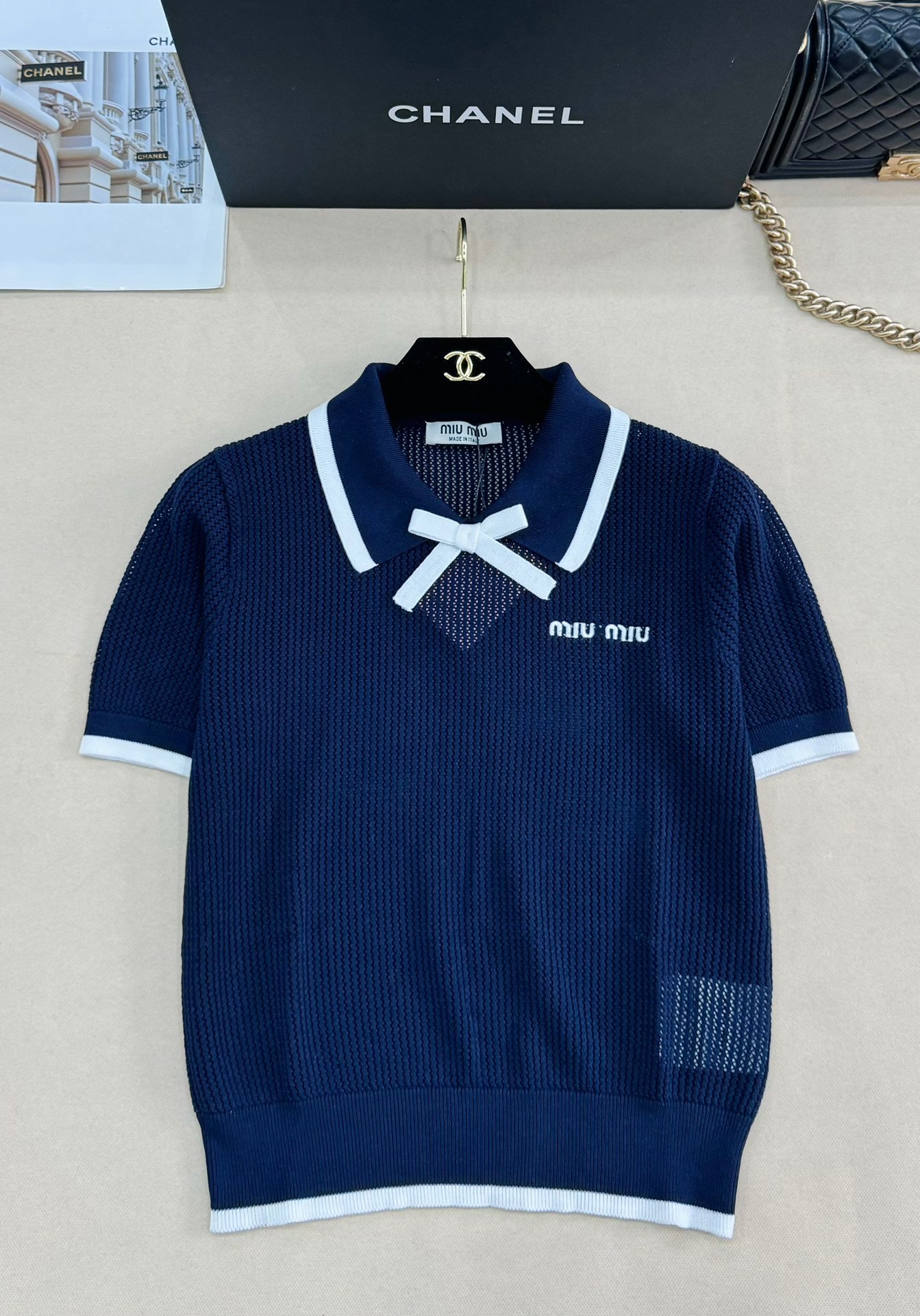 Miu Miu Knitted Cotton Polo Shirt W6031603 - Image 2