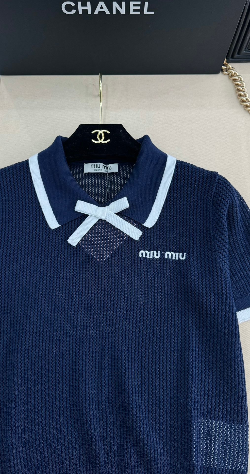 Miu Miu Knitted Cotton Polo Shirt W6031603 - Image 3