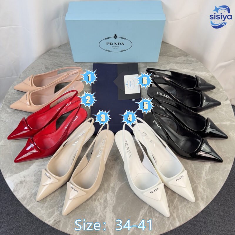 Prada Slingback Patent Leather Pumps B6031602