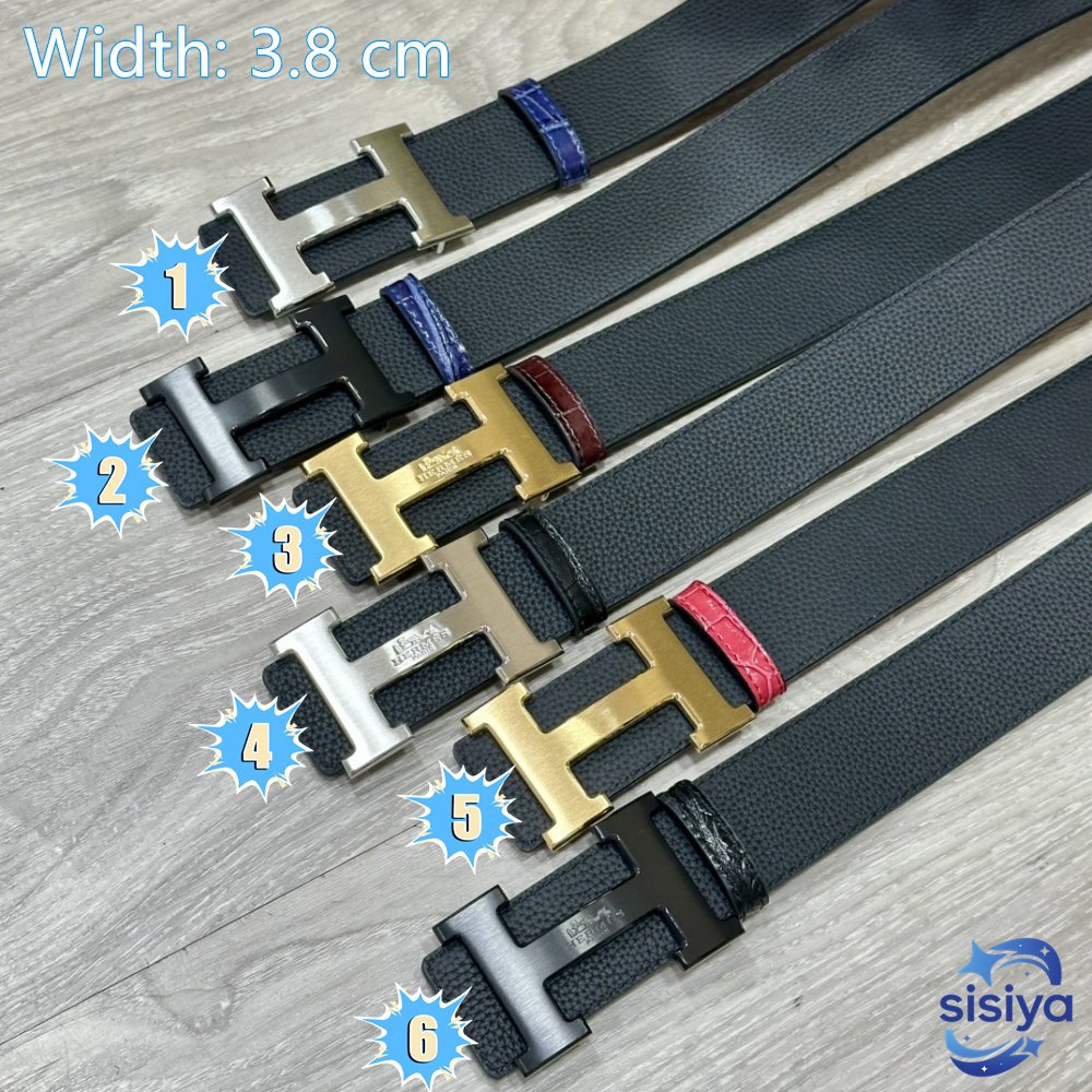 Hermès classic "H" buckle men's belt B6031701