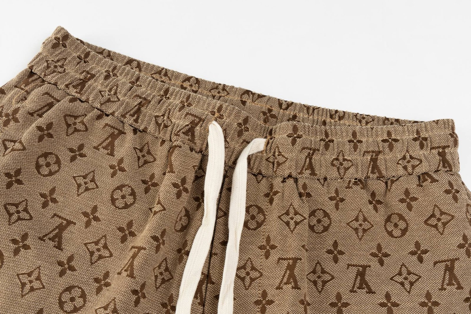 LV Louis Vuitton full-logo jacquard denim shortsM6032005 - Image 3