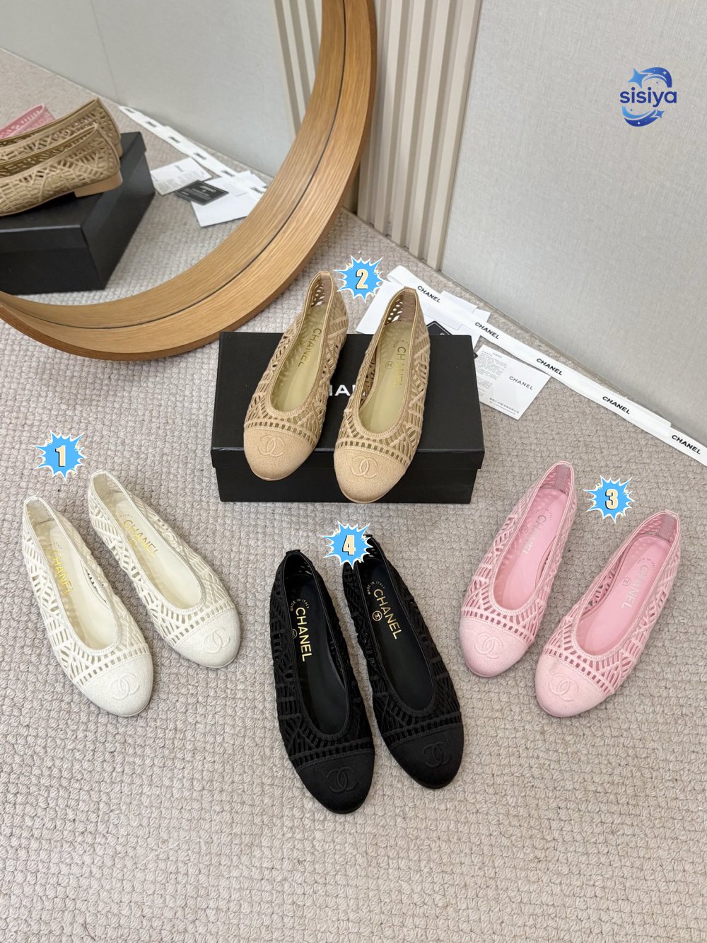 Chanel 26C Spring/Summer Knitted Open Toe Flat ShoesB6032005